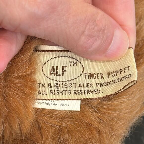 Ganz Bros ALF Plush Finger Puppet 8 Inch Vintage 1987 - Picture 9 of 10